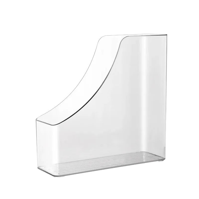 Modern Transparent Acrylic Bookend Desk Organizer for Student Dorm Lightweight Stackable Clear File Holder Desk Organization Peaceful Pleasures Health and Wellness