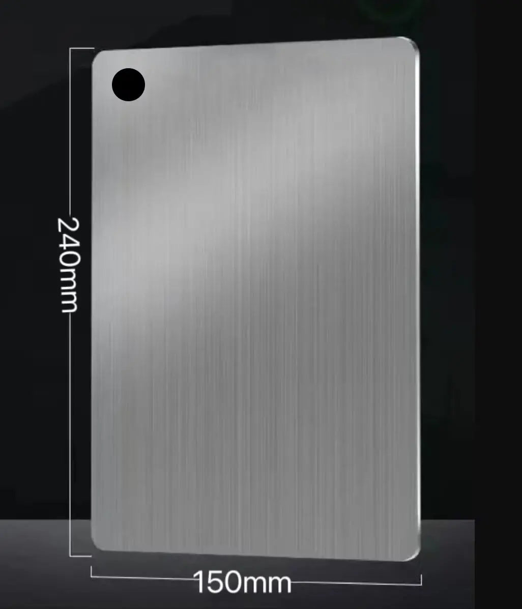 Stainless Steel Thickened Cutting Board Antibacterial Mildew-proof Kneading Dough Board Kitchen Fruit vegetable Cutting Board Peaceful Pleasures Health and Wellness 25x15cm-1