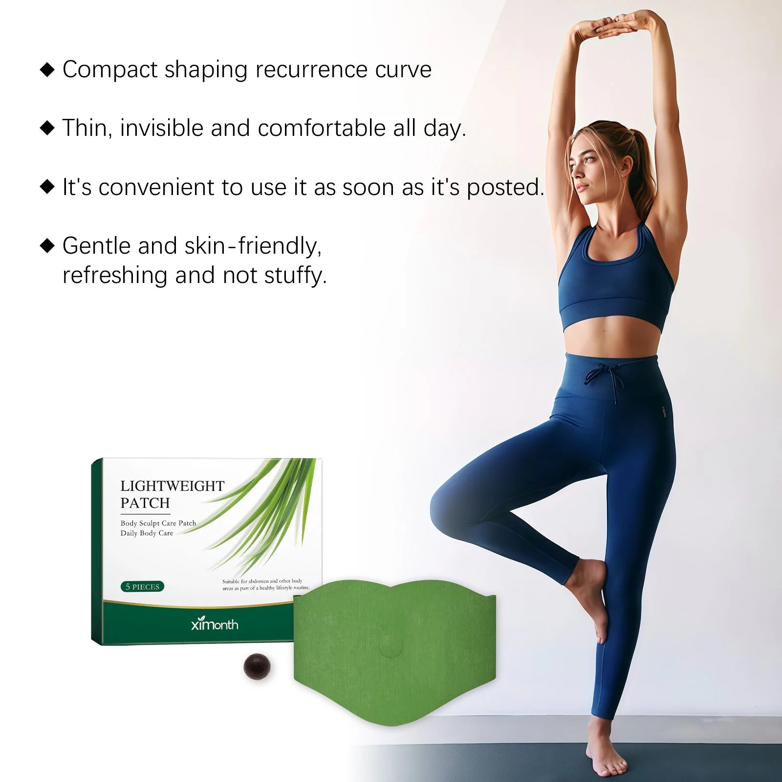 Herbal Body Care Patch Light and Moisturizing Skin, Refreshing, Breathable, Skin-Friendly, and Fitting Care Patch Peaceful Pleasures Health and Wellness