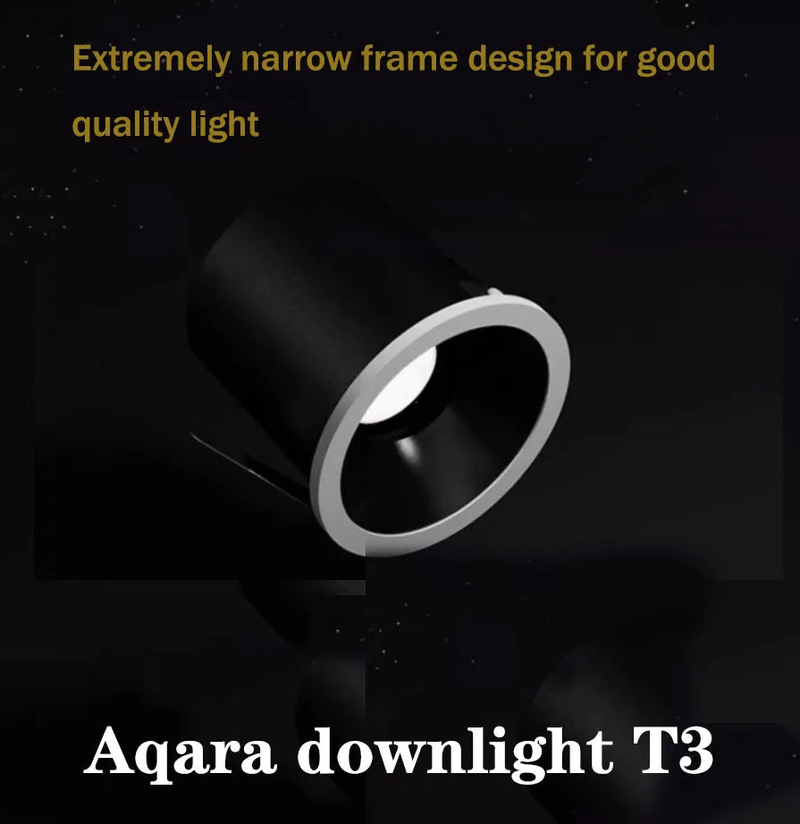 Aqara Smart Downlight T3 Zigbee Dimming Round Light 6W Beam Angle 15°24°36°80° Adaptive Lighting Dimming for Aqara App Homekit Peaceful Pleasures Health and Wellness