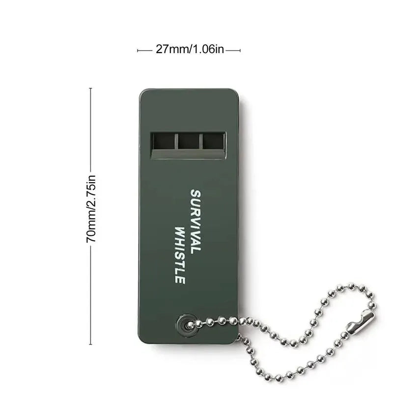 High Decibel 3-Frequency Whistle Outdoor Emergency Survival Whistle for Camping, Hiking, Hunting, Survival Whistle Gear Peaceful Pleasures Health and Wellness green