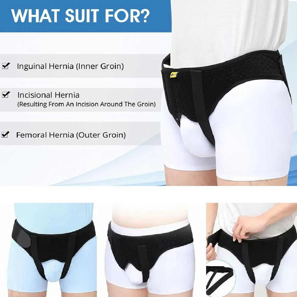 1PCS Hernia Belts for Men,Adjustable Inguinal Hernia Support Belt for Men & Women with 2 Compression Pads,Hernia Support Truss Peaceful Pleasures Health and Wellness
