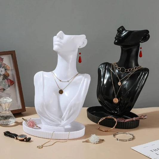 Portrait Neck Necklace Window display rack jewelry earrings Plastic Mannequin display rack jewelry pendant necklace neck model Peaceful Pleasures Health and Wellness