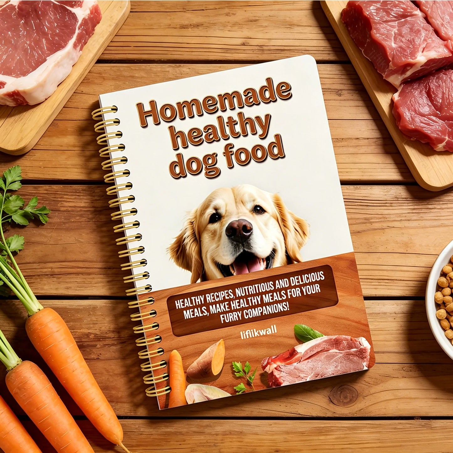 Homemade Healthy Dog Food Recipe Notebook Spiral Bound Pet Meal