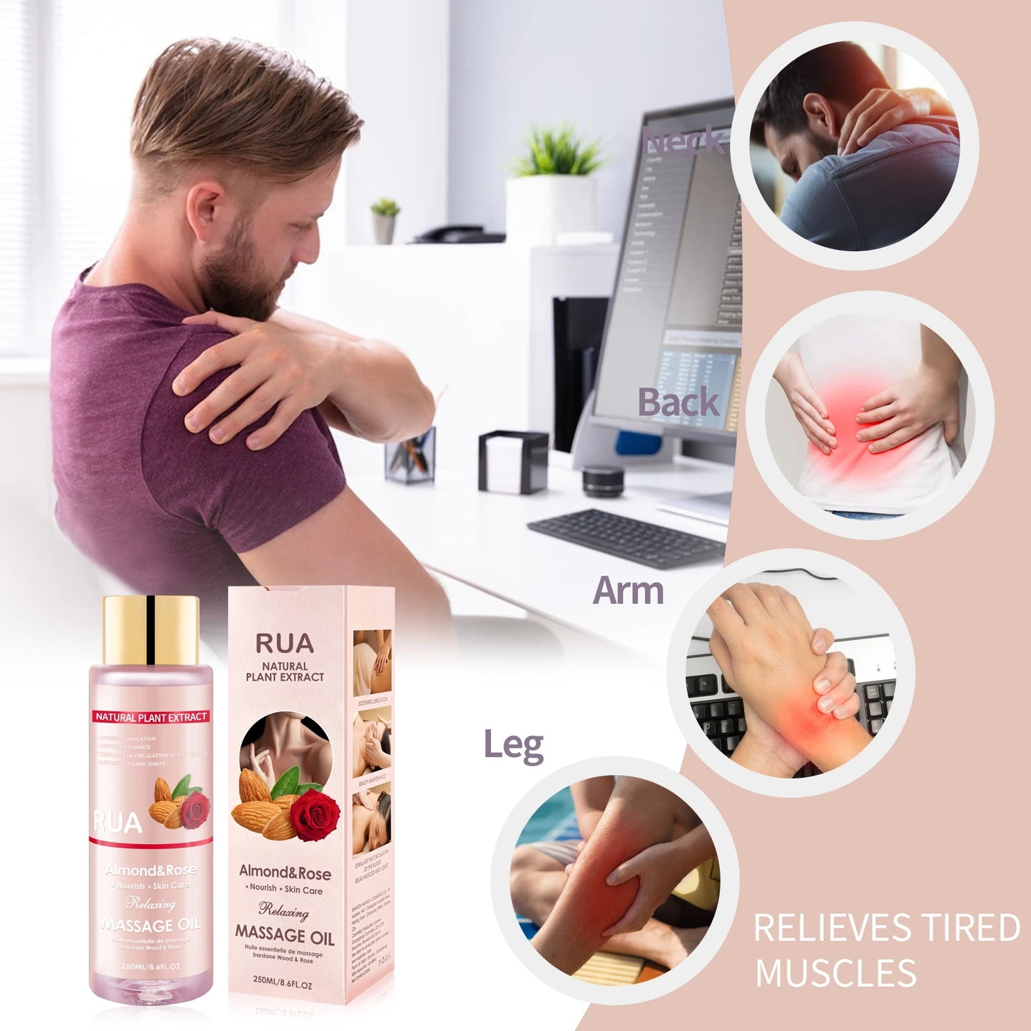 Massage Oil for Relaxing and Joint Relief for All Peaceful Pleasures Health and Wellness