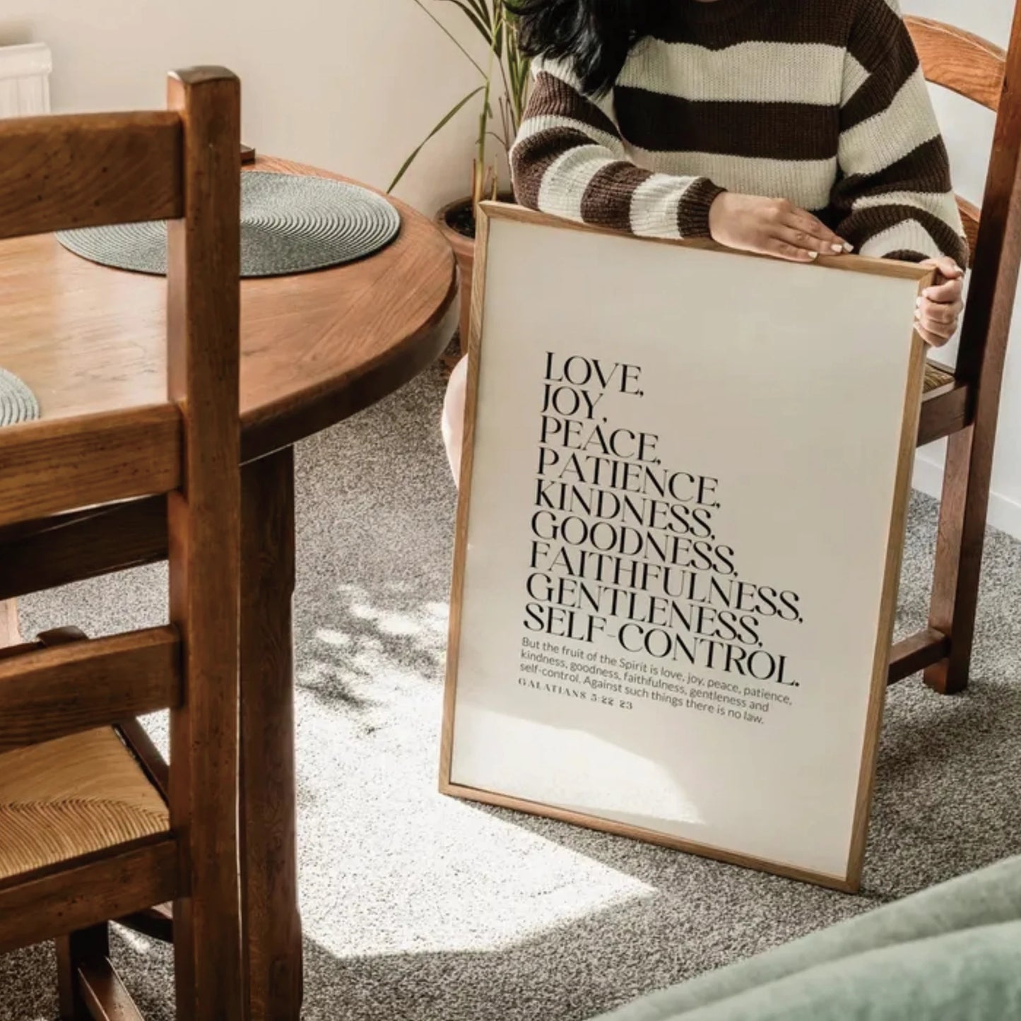 Galatians 5:22-23 Fruit of the Spirit Bible Canvas Wall Art