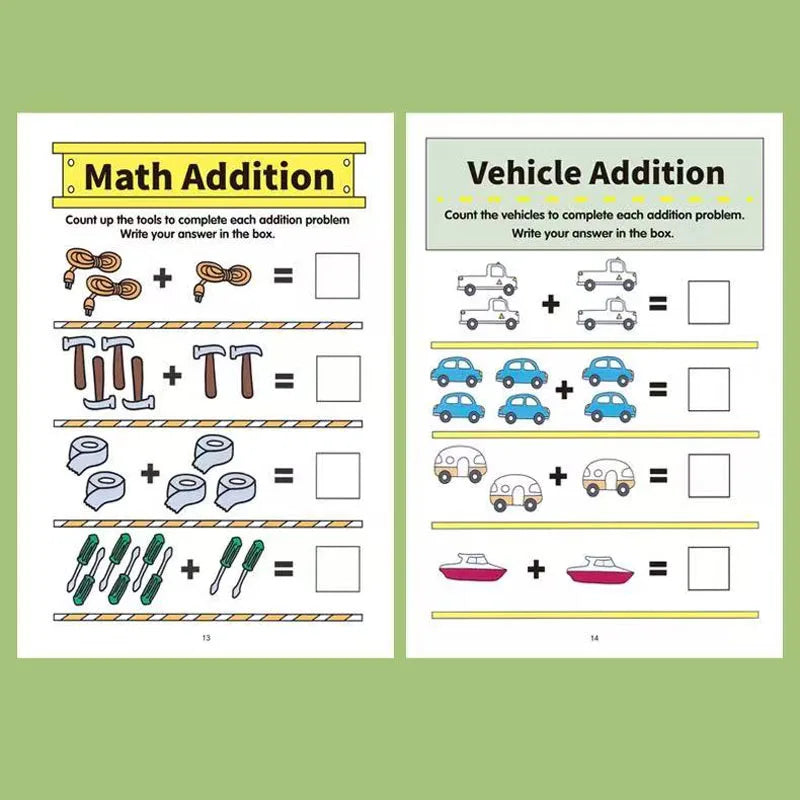 64 Pages Children Addition Subtraction Book Learning Mathematics