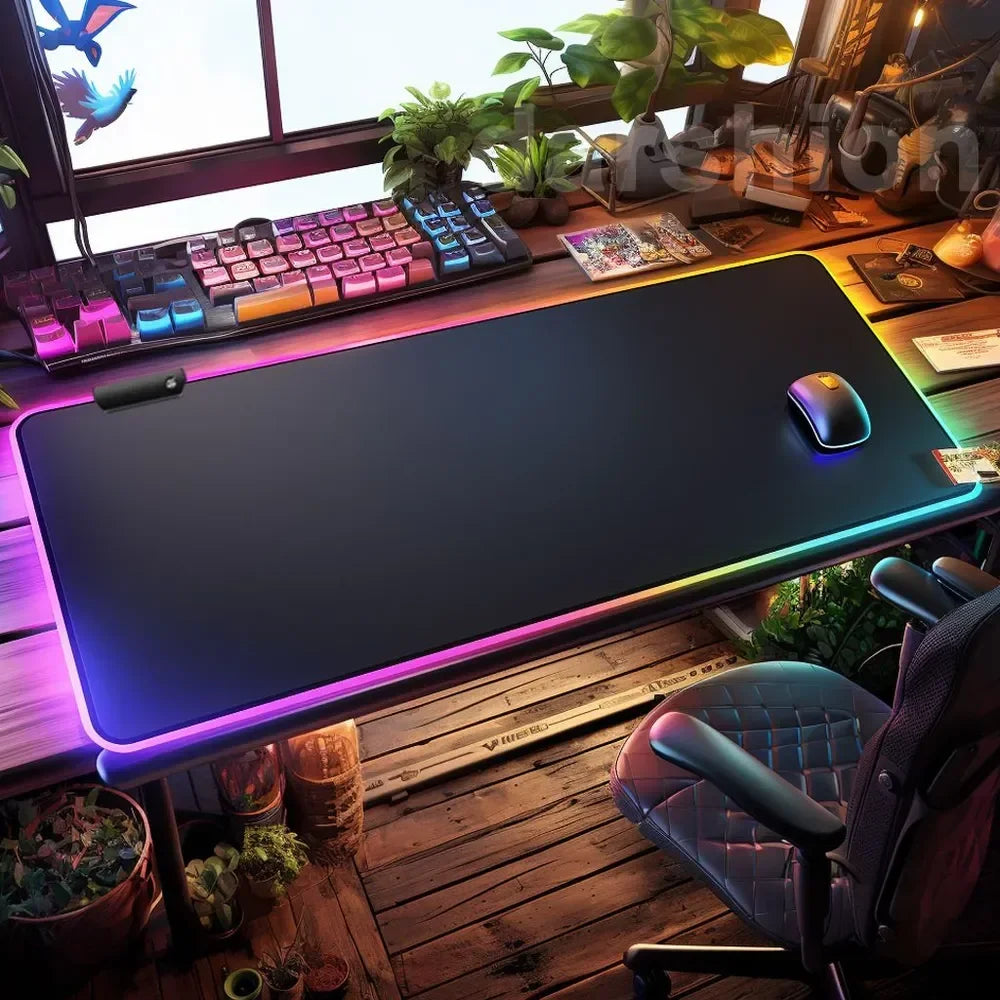 RGB Gaming Mouse Pad | 14 Glow Modes & Non-Slip Base