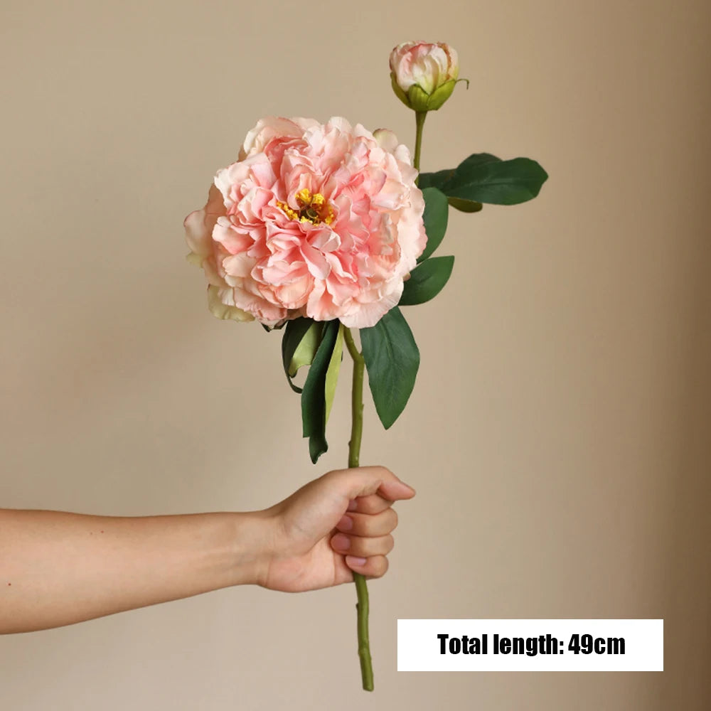 Large Silk Peony Artificial Flowers 16cm – Wedding & Home Decor