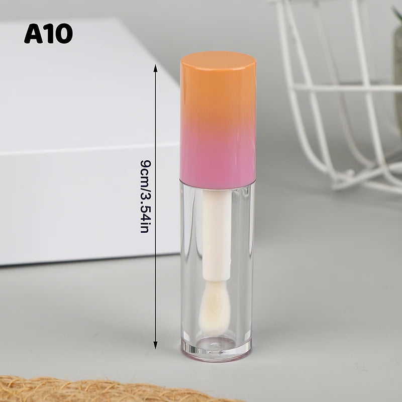 Lip Glaze Bottle With Keychain Gradient Empty Lipstick Gloss Tube Refillable Liquid Container Bottle Lipgloss Sample Bottle Peaceful Pleasures Health and Wellness A10 6ml