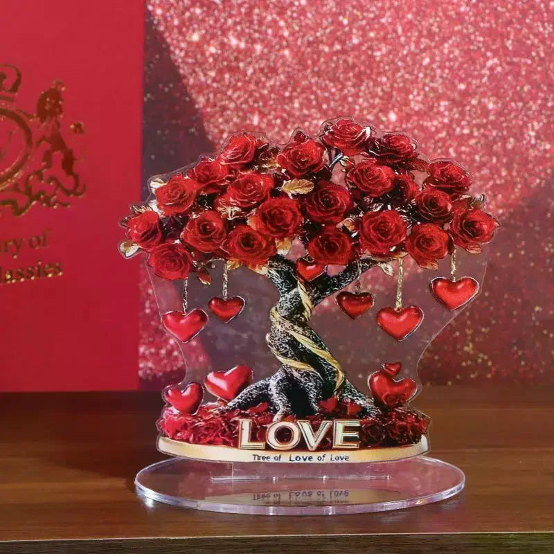 Acrylic Heart Shaped Sculpture Ornament | Desktop Decor