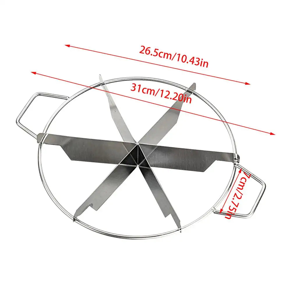 Round Thousand-layer Mousse Cake Pizza Slicer Stainless Steel Cake Cutting Mold Divider Baking Tool Cake For Bakeries & Home use Peaceful Pleasures Health and Wellness 6 Equal Brazil