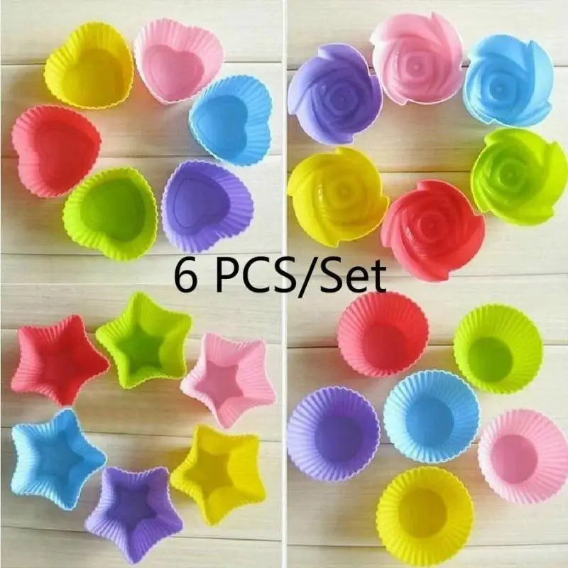 Silicone Cupcake Mold Liner Reusable Muffin Baking Nonstick Moulds