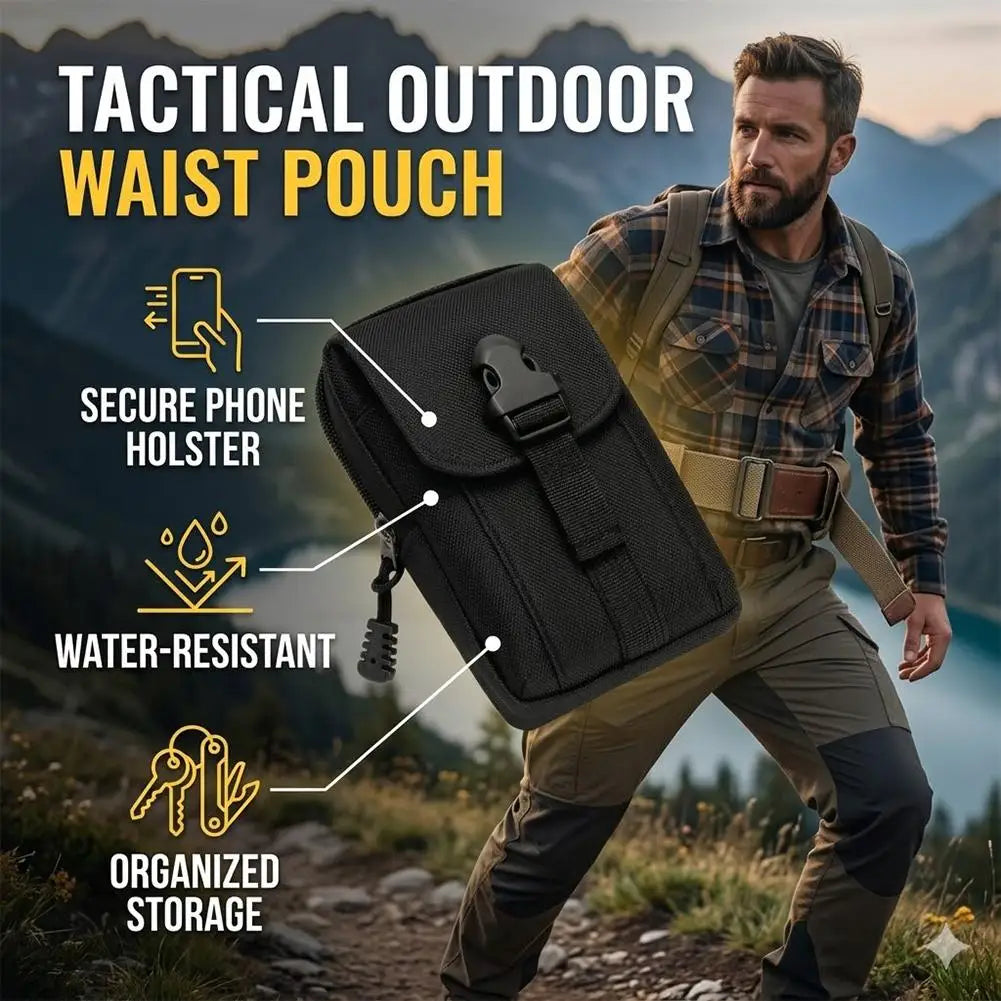 Outdoor Tactical Waist Bag Heavy‑Duty Oxford Phone Pouch Men's Durable Coin Purse Portable Hiking Camping Tool Bag with Buckle Peaceful Pleasures Health and Wellness