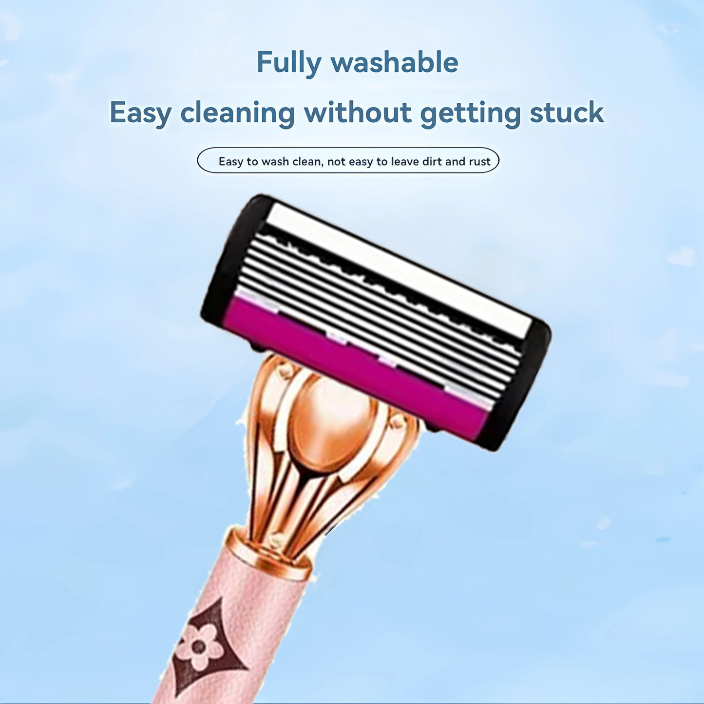 6-Blade Women's Manual Razor | Full Body Hair Removal