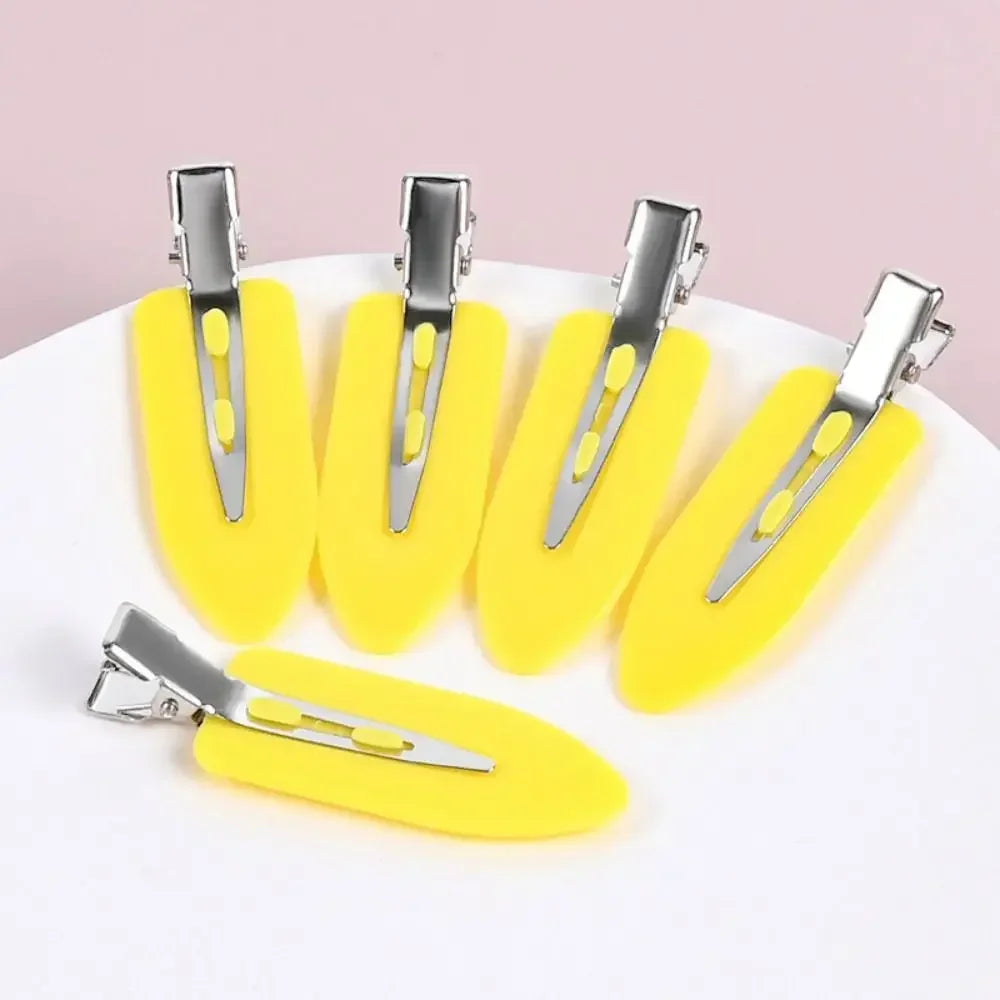 Korean Seamless Hair Clip Solid Color Bangs Clip Broken Hair Clip Super Fairy Makeup Hair Clip No Damage To Hair Side Hair Clips Peaceful Pleasures Health and Wellness Yellow-10pcs
