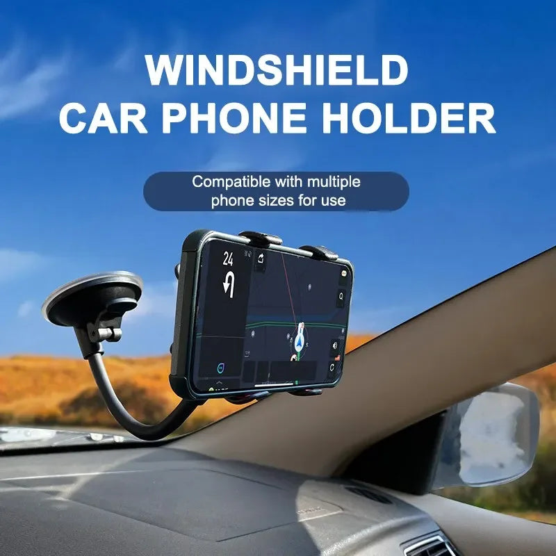 360° Car Phone Holder | Dashboard & Windshield Suction Mount