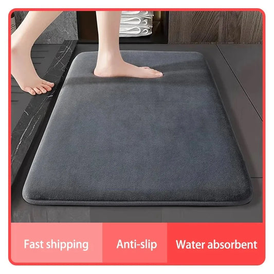 Super Absorbent Anti-Slip Coral Velvet Bath Mat | Door Mat Bath Mat Oasis Select