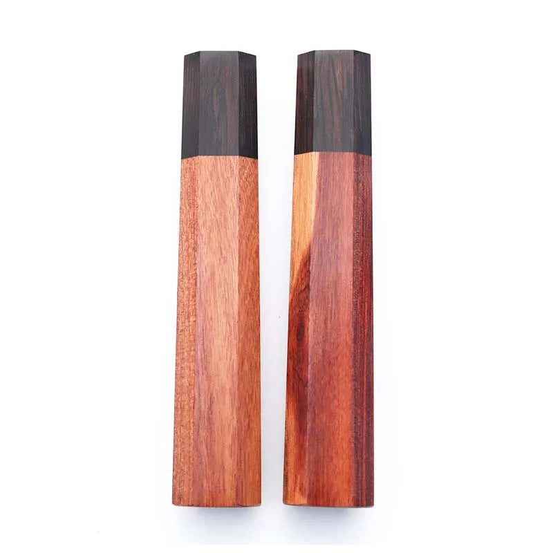 Octagonal Red Wood Kitchen Knife Handle – 135mm Replacement