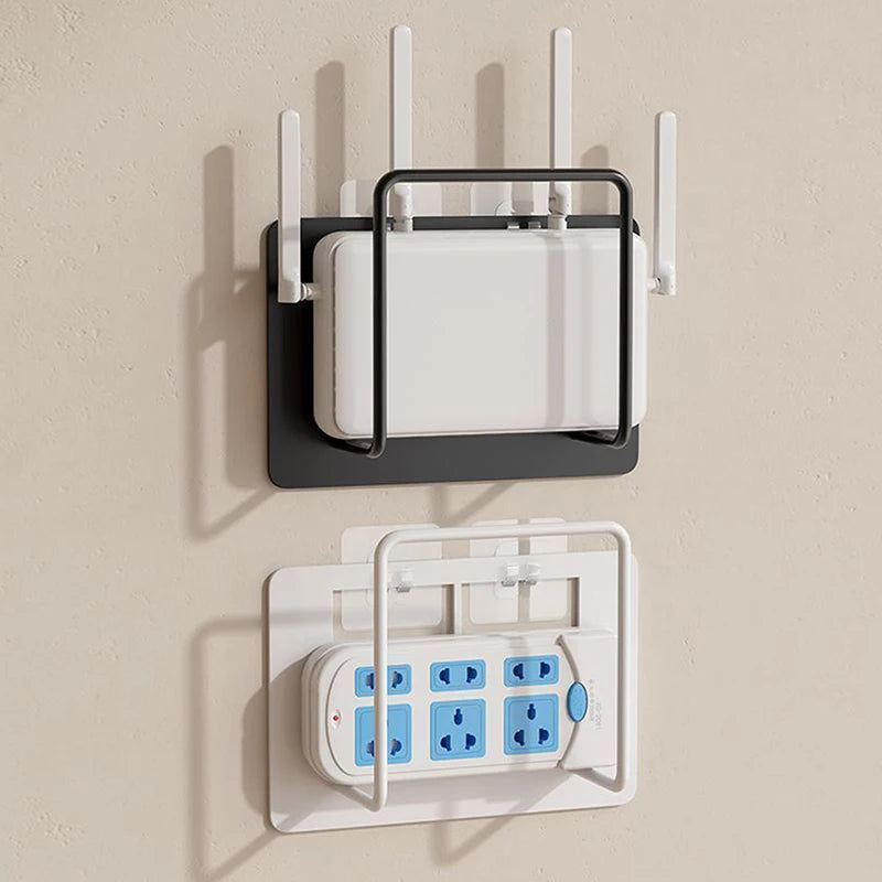 No-Drill Wall-Mounted Router & Set-Top Box Storage Shelf