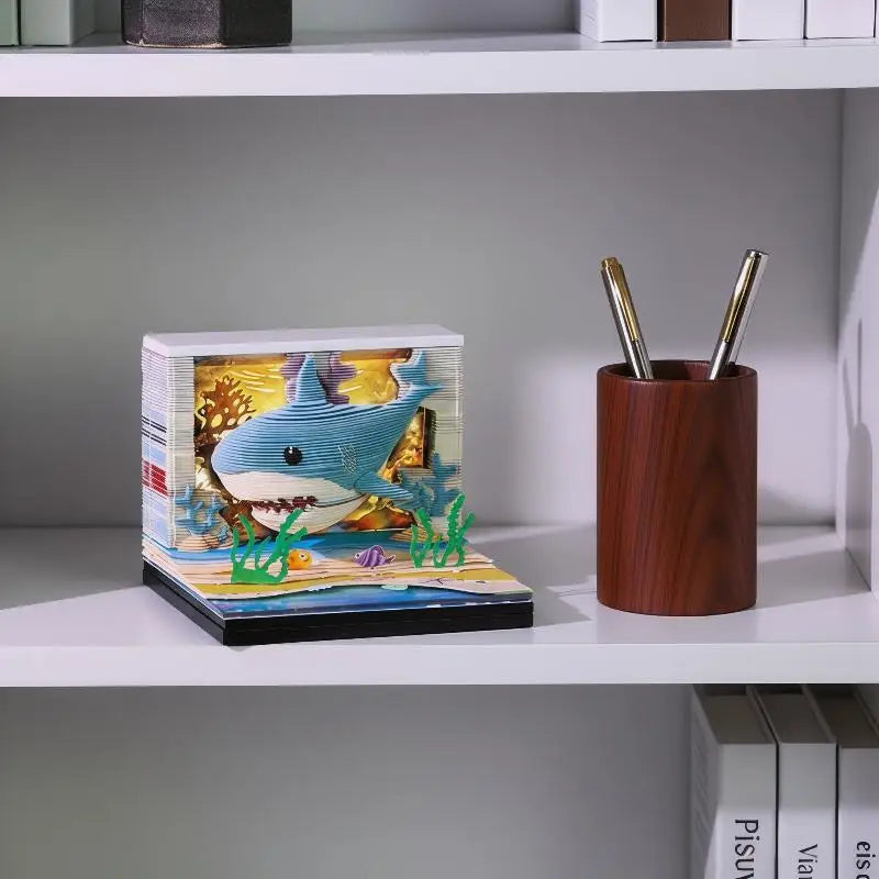 2027 LED Desk Calendar – 3D Tear-Away Paper Art Gift