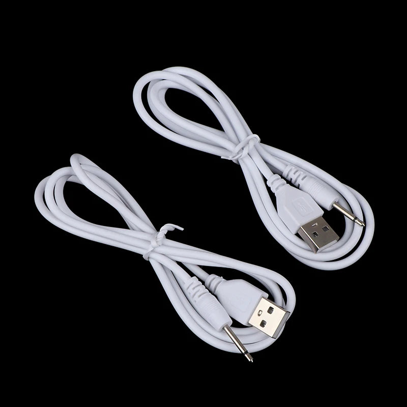 USB to 2.5mm DC Charging Cable for Personal Massagers – 1m