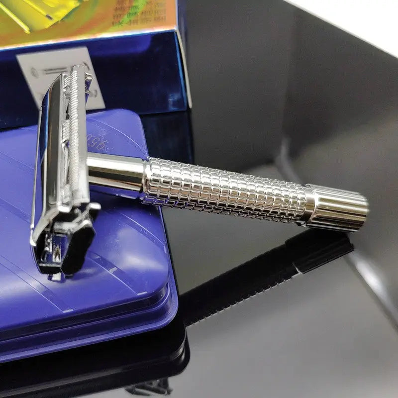 Classic Traditional Double Edge Shaving Razor Set for Men Safety Razor Beard Safety Razor for Barber Styling Accessories Tools Peaceful Pleasures Health and Wellness