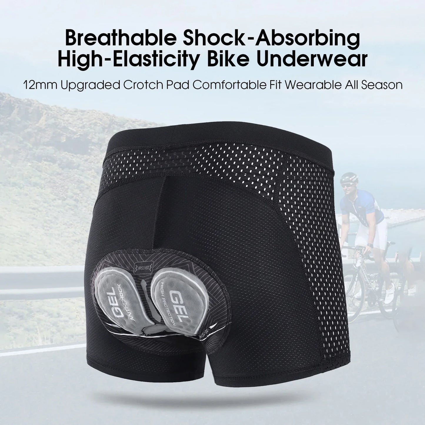 Padded Bike Shorts Men Mens Padding Cycling Riding Underwear