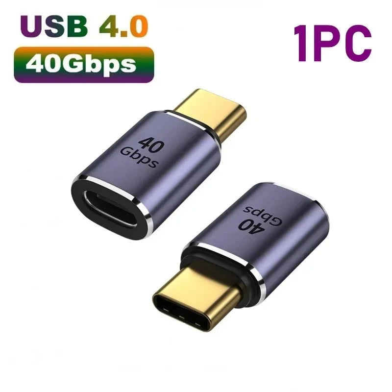 USB-C 90° Angle Adapter 40Gbps 240W Fast Charging – Mac & Tablet