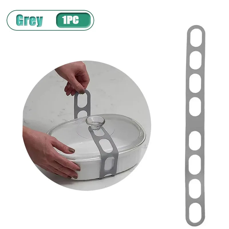 Silicone Lid Strap – Reusable Elastic Band for Pots & Containers