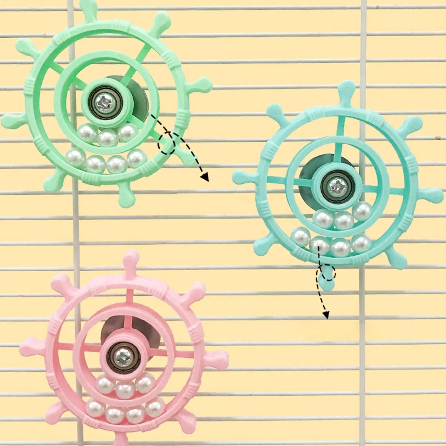 360° Bird Spin Wheel Toy | Interactive Cage Enrichment