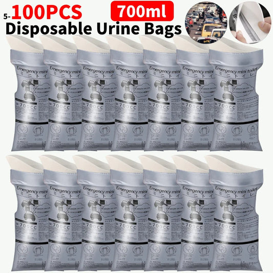 5-100PCS 700cc Car Urinate Bags Camping Outdoor Easy Emergency Piss Bags for Baby Women Men Vomit Bag Portable Toilet Bathroom Peaceful Pleasures Health and Wellness
