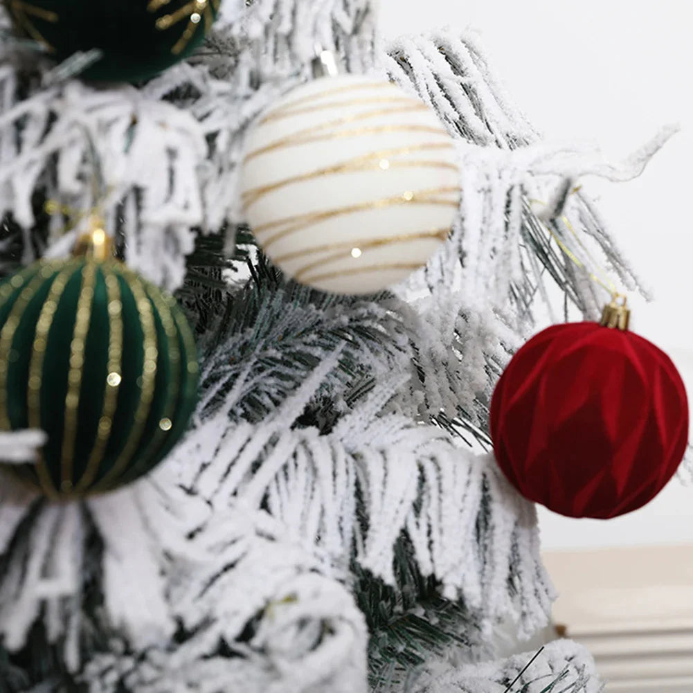 8cm Christmas Ball Ornaments Set of 6 – Reusable Holiday Décor