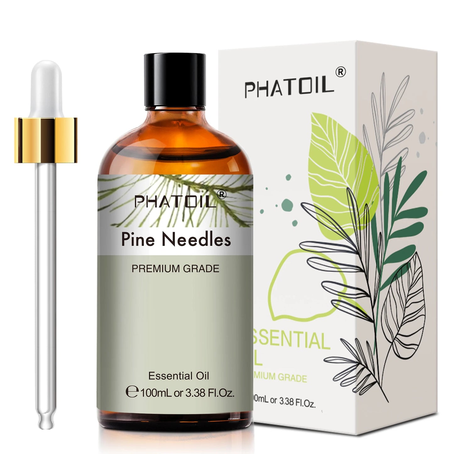 PHATOIL 100ml Pure Essential Oil Lavender Jasmine Vanilla Sandalwood Sweet Orange Lemon Aromatherpay Essential Oils For Diffuser Peaceful Pleasures Health and Wellness Pine Needles United States 100ml