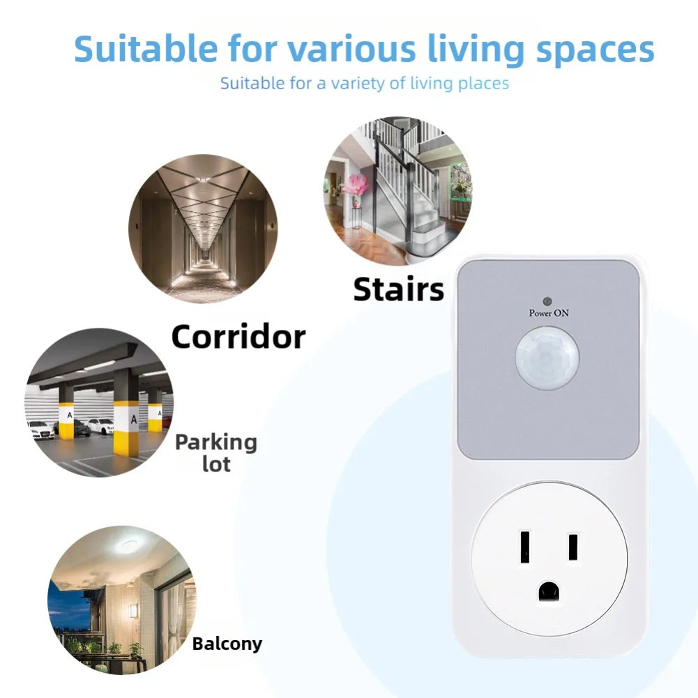 Energy Saving Motion Sensor Socket That Automatically Turns Devices