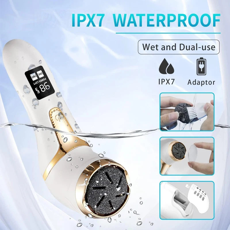 Professional Electric Vacuum Foot Grinder Rechargeable Foot File Exfoliator Callus Remover Pedicure Tools Peaceful Pleasures Health and Wellness