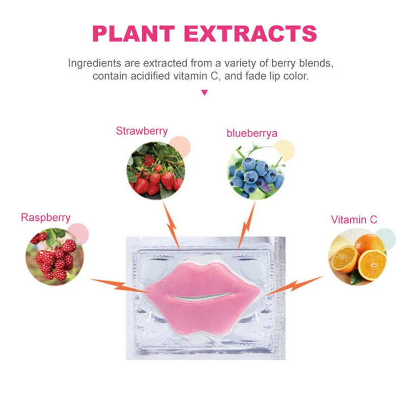 Pink Crystal Collagen Lip Mask – Plump & Moisturize Lips Collagen Lip Mask Peaceful Pleasures Health and Wellness