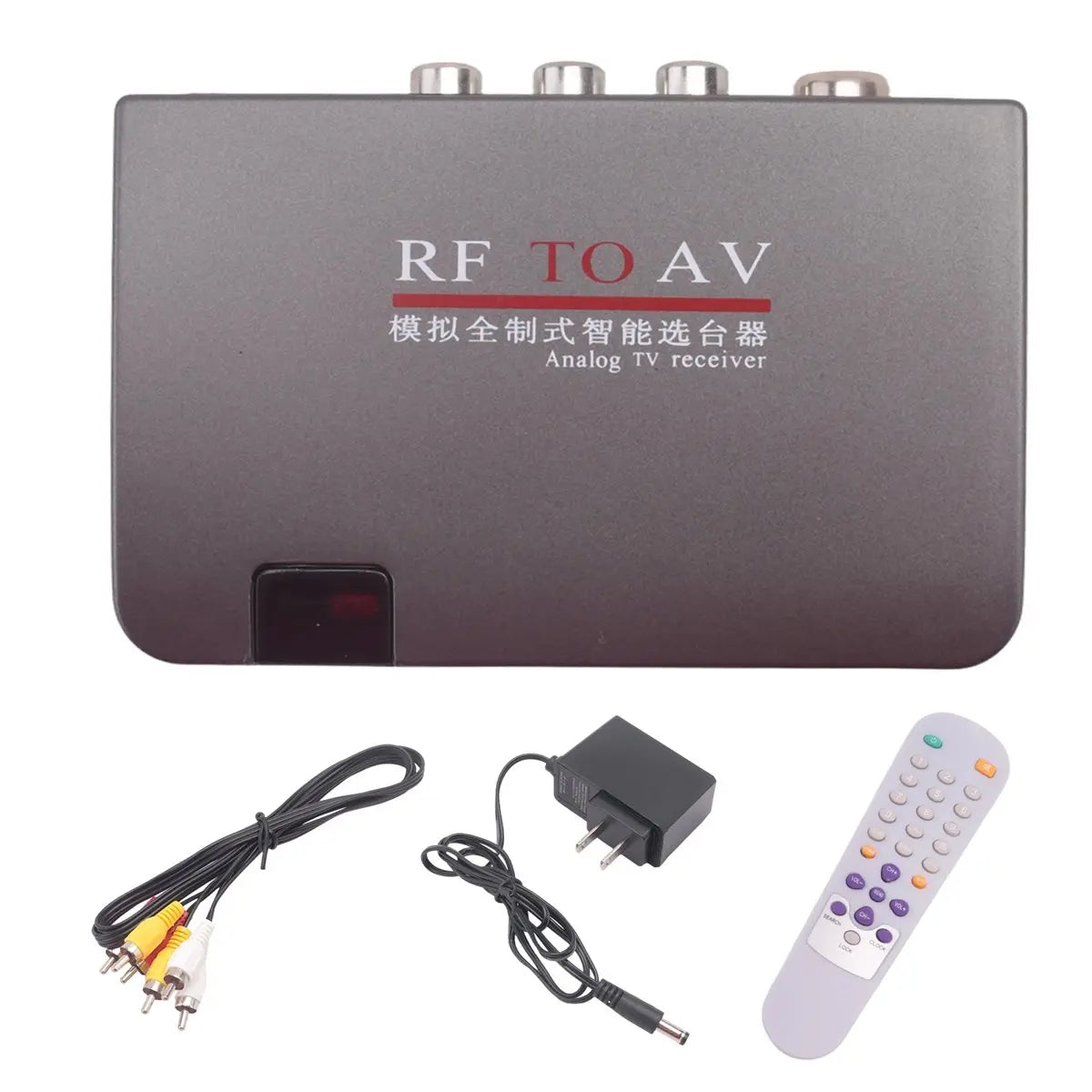 (ABDH) RF to AV Converter,Channel Selector,Booster,Cable TV to Projection TV,Video Port Supports Full System AC110-240V US Plug Peaceful Pleasures Health and Wellness