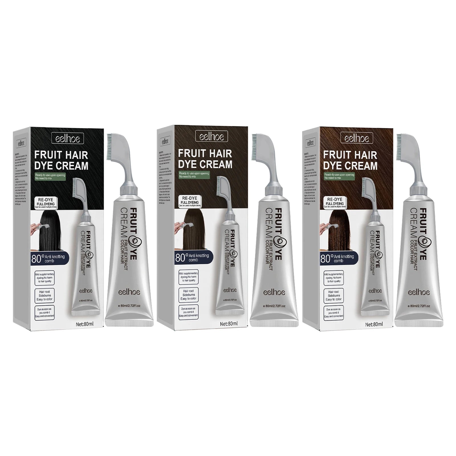 Fruit Hair Dye Cream Quick Coloring Enhance Hair Shine Nourishing Promote Hair Growth Moisturizing Black Hair Hairdressing Cream Peaceful Pleasures Health and Wellness