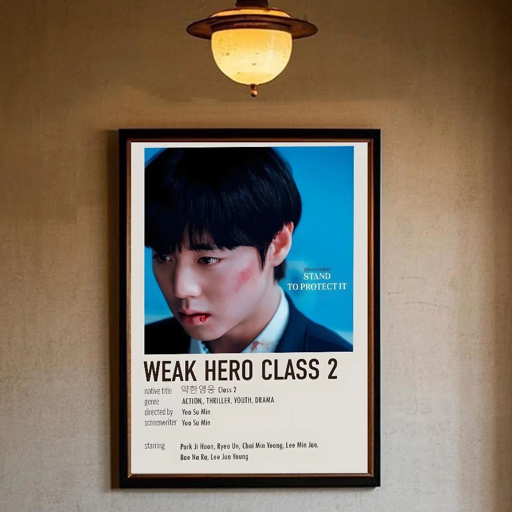 Korea W-Weak Hero Class 2 Poster HD art sticky wall waterproof home living room bedroom bar aesthetic decoration Peaceful Pleasures Health and Wellness z10 15X20cmNoframe