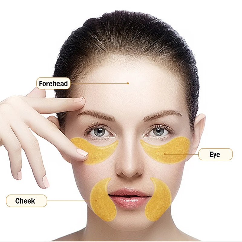 Gold Crystal Collagen Eye Masks – 60 Pairs | Dark Circles