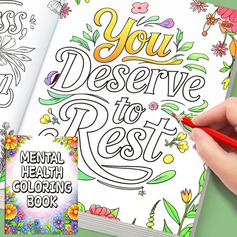 32 Pages Mental Health Coloring Book Adults Happiness Small Moments