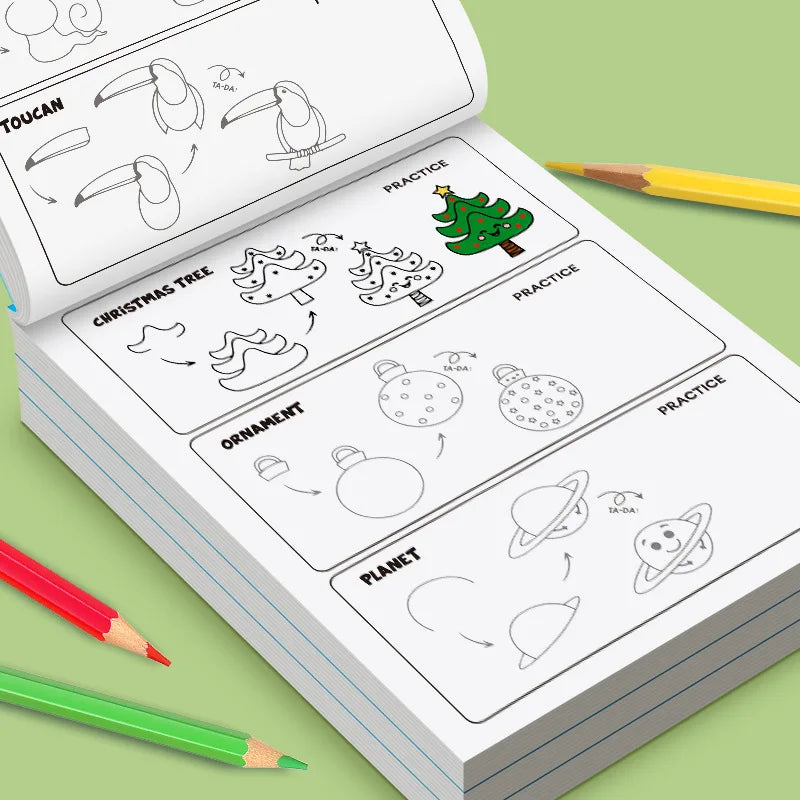 How Draw Everything Kids Step-by-step Drawings Cute Animals Vehicles