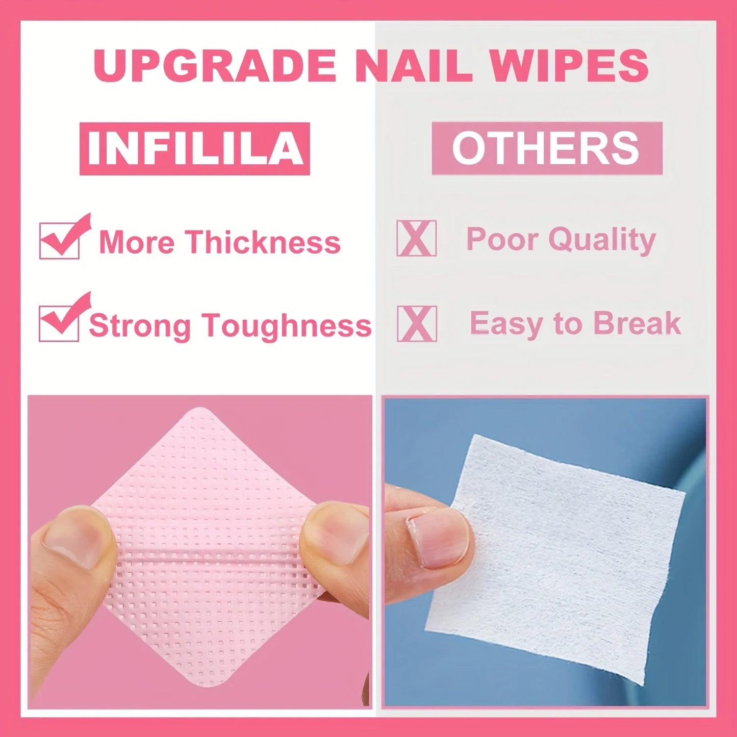 Lint-Free Nail Wipes | Gel Cleansing Polish Remover Pads