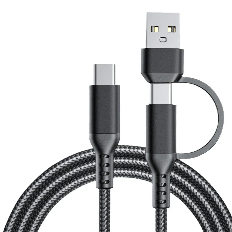 60W USB-C to USB-C Fast Charging Cable 2-in-1 – 1m & 3m