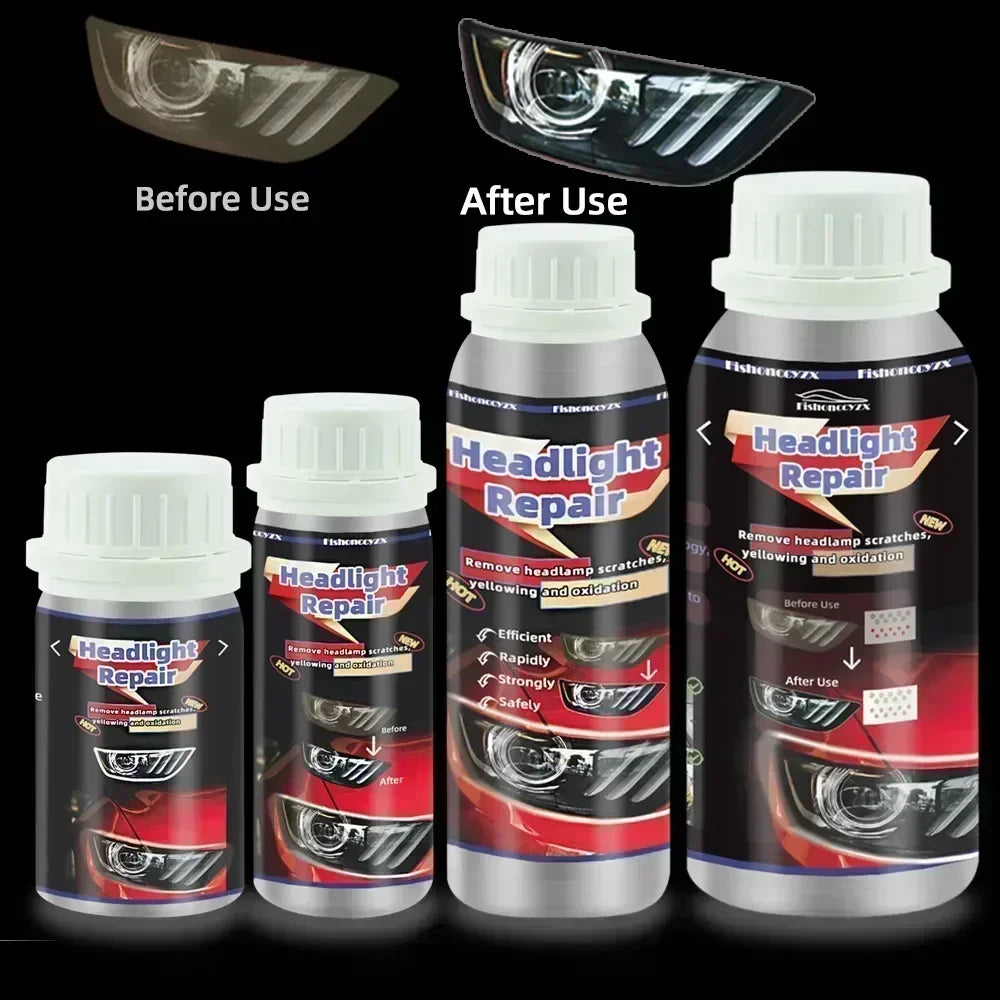 800ml Headlights Liquid Polymer Headlight Chemical Polish Repair Fluid Refurbishment Scratch Repair Polishing Headlights Kit Peaceful Pleasures Health and Wellness