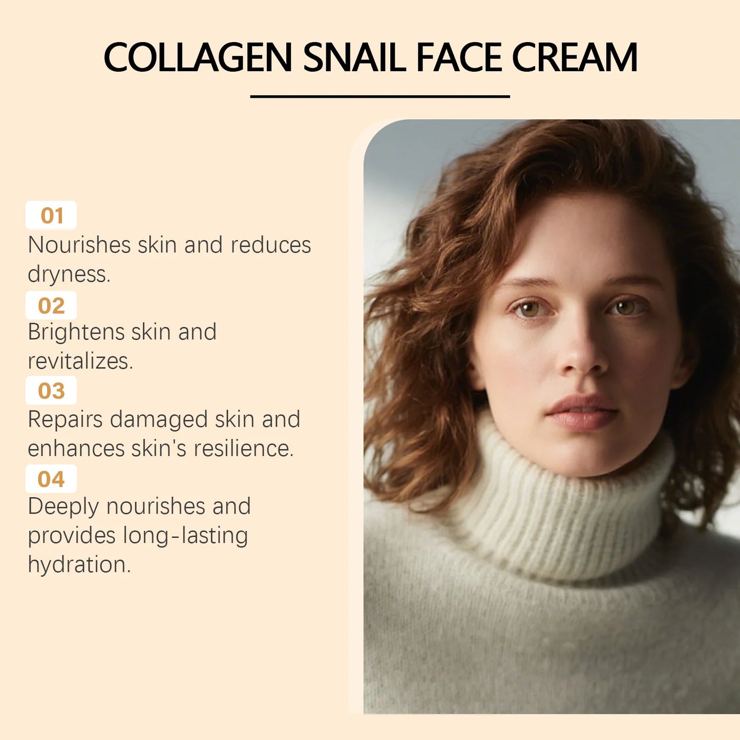 Hoygi Collagen Snail Anti-Aging Moisturizing Face Cream 80g