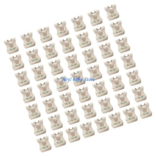50-Pack Disposable Baby Bibs – Soft, Waterproof Bear Print Disposable Baby Bibs Peaceful Pleasures Health and Wellness