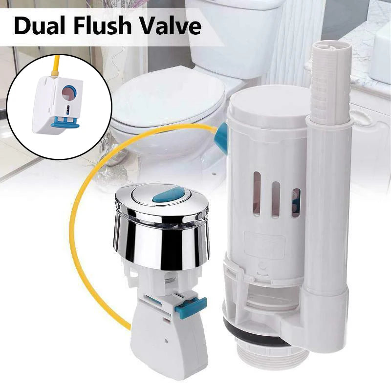 Water Tank Dual Flush Fill Drain Valves Flush Push Button Water Tank Part for Universal Seats Toilet Flush Valves Peaceful Pleasures Health and Wellness