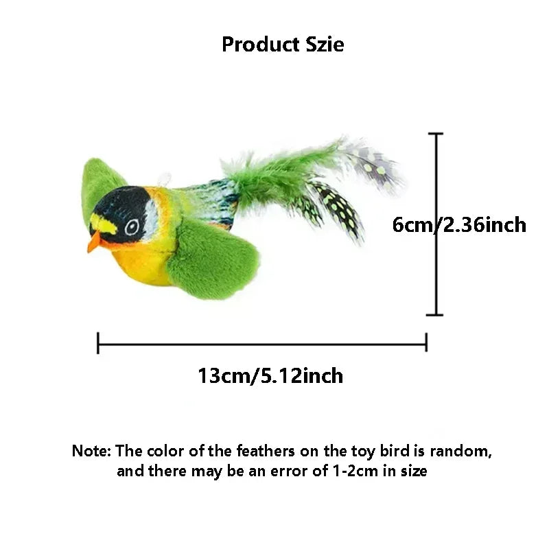 Bird Sound Cat Toy – Elastic Rope Squeaky Interactive Toy Interactive Cat Toy Peaceful Pleasures Health and Wellness